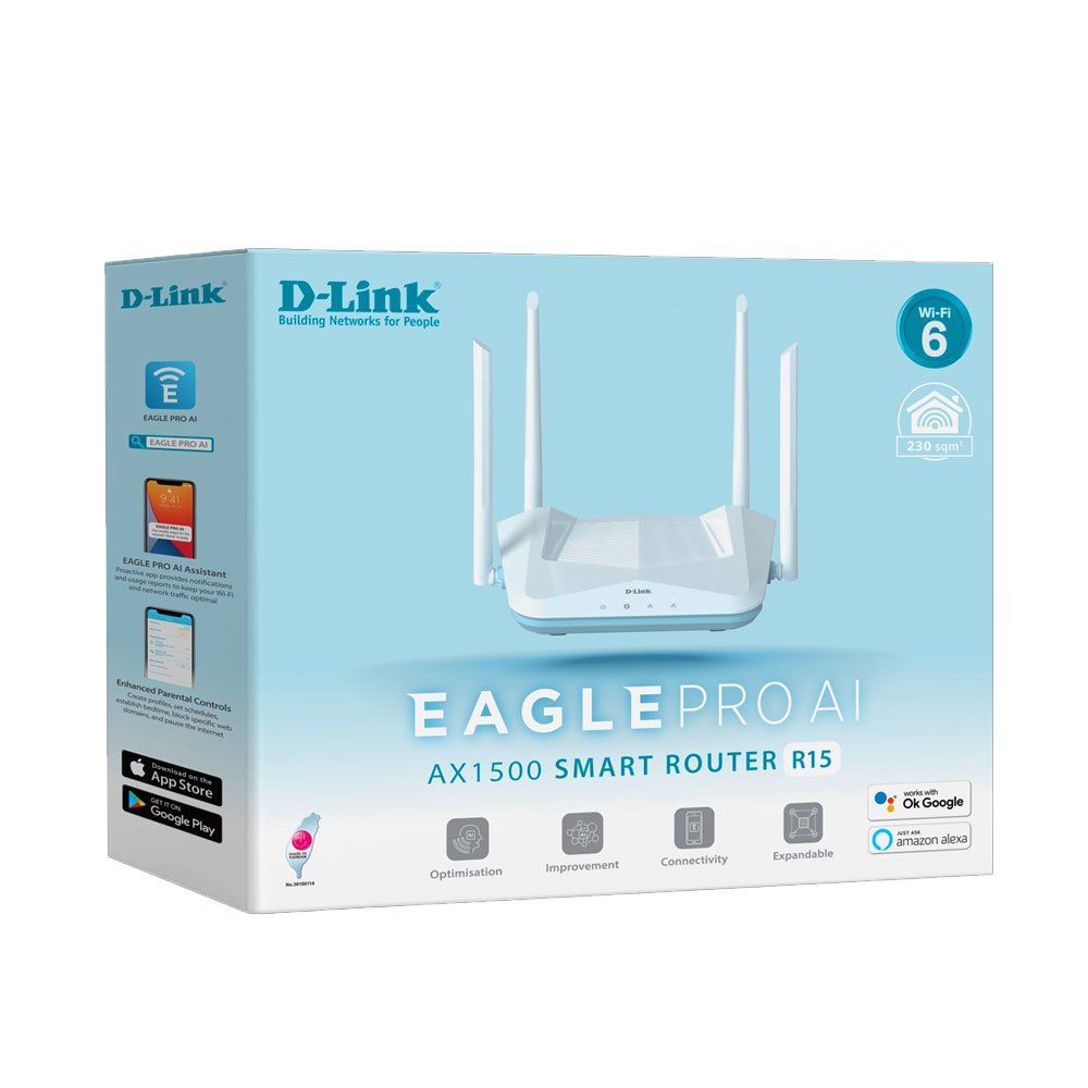 D-Link-Eaglepro-AX1500.jpg EAGLE PRO AI AX1500 Mesh Router - Image 1