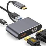 USB C to HDMI VGA USB Adapter 4 in 1