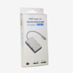 USB-Type C To VGA DVI HDMI & USB Adapter 4 IN 1